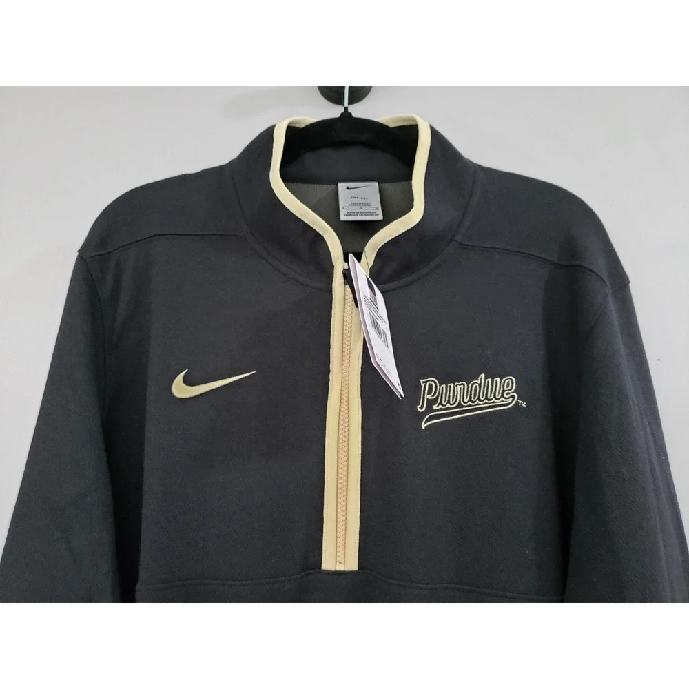 NEW‎ LARGE TALL PURDUE UNIVERSITY Shirt NCAA Basketball Quarter Zip Pullover